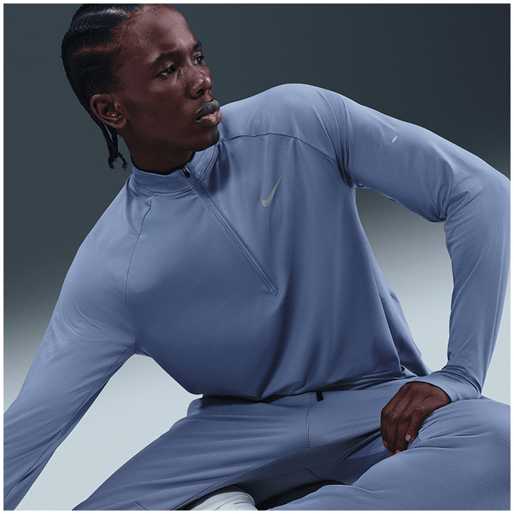 Hanorac pt bărbați Nike M NK DF STRIDE HZ MIDLAYER S Albastru deschis photo 2